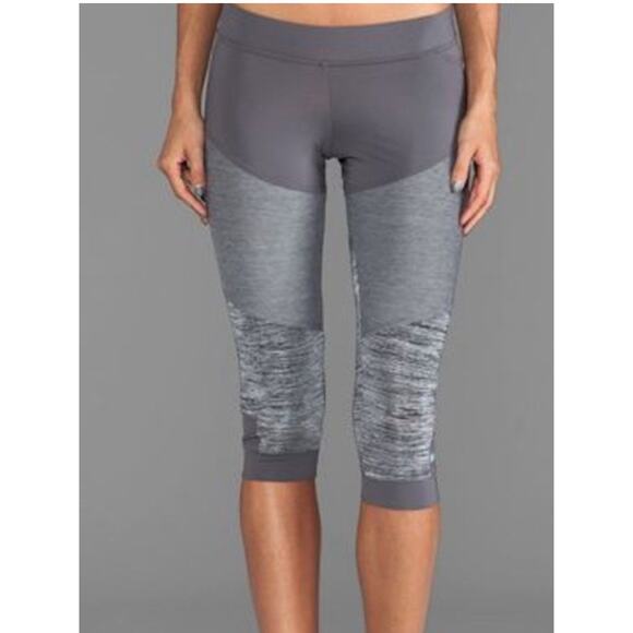Adidas Stella McCartney Capri Sport Activewear Pants M Gray Yoga A001218